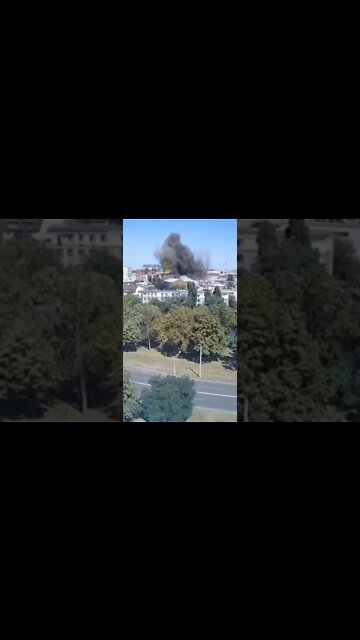 Footage of today's accurate strike on the center of Kharkov