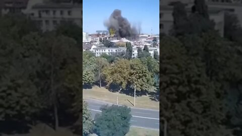 Footage of today's accurate strike on the center of Kharkov