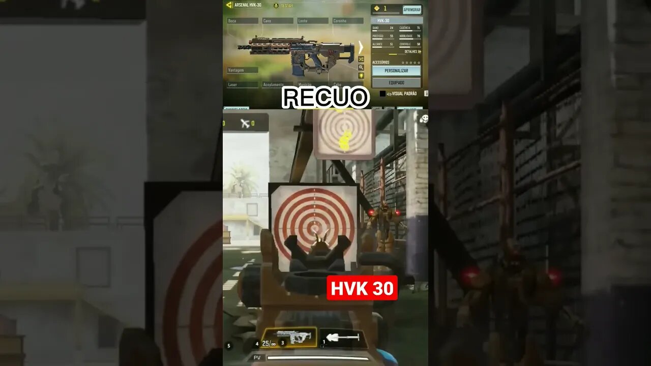 Recuo da arma HVK30 #callofduty #callofdutymobile #jogosmobile #codmobile #callofdutywarzone