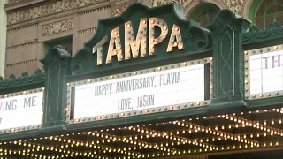 For a donation, Tampa Theatre will put community names and messages on its marquee