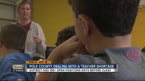 Polk County schools dealing with a teacher shortage