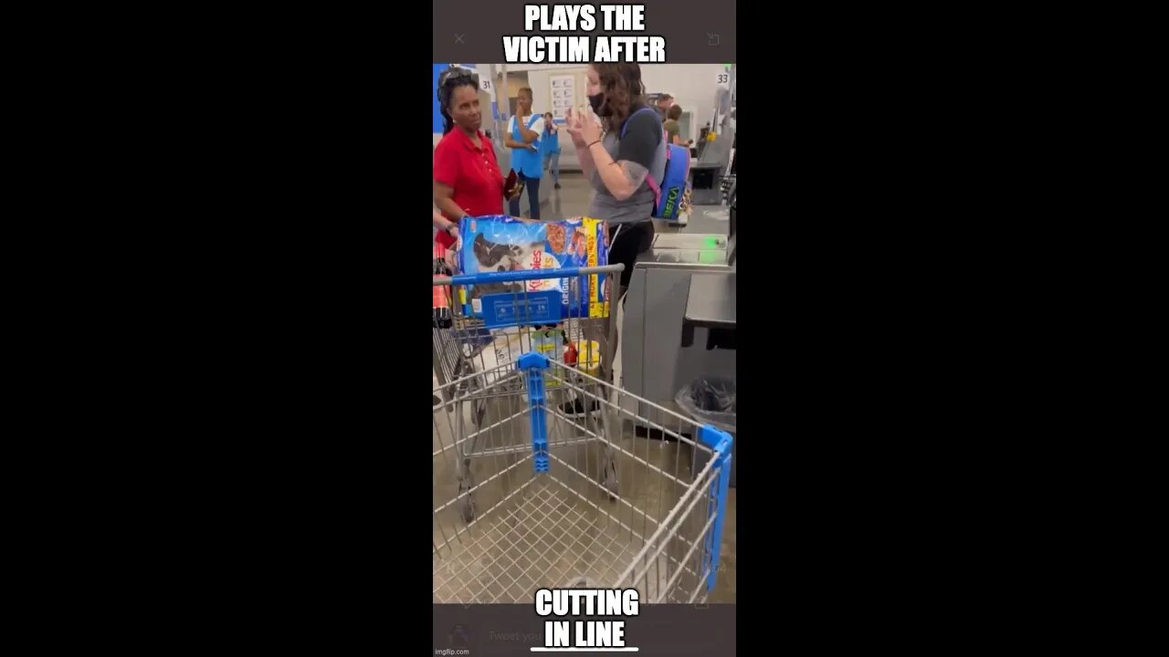 Walmart Meltdown From Woman After She Cut In Line