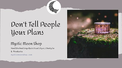 Don't Tell Others Your Plans - Don't Talk, DO Org