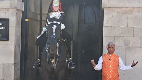Indian man speaking about London #horseguardsparade