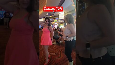 Girls having fun dancing in between gambling. #friends #family #fun #lasvegas #tiktok #viral #money