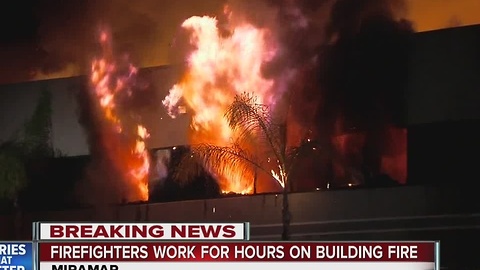 Firefighters battle commercial building fire in Miramar
