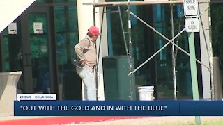 Out with the gold and in with the blue