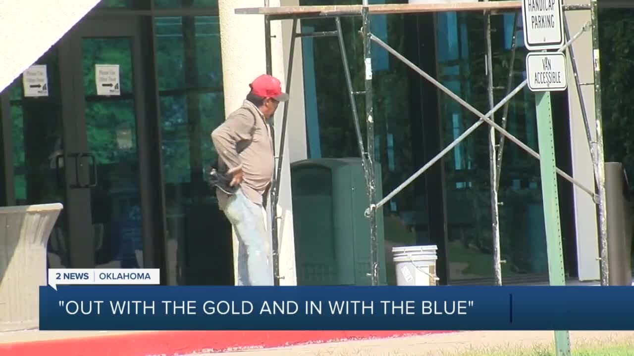 Out with the gold and in with the blue