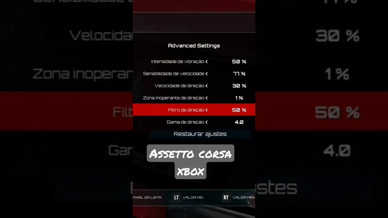 Como configurar o Assetto Corsa para jogar com o joystick do Xbox One @joghabilidade #xbox #game