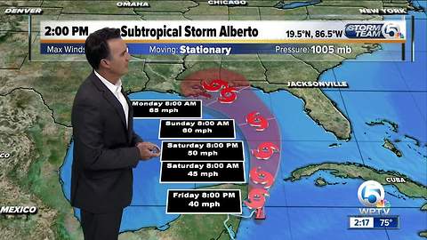 2 P.M. Alberto advisory