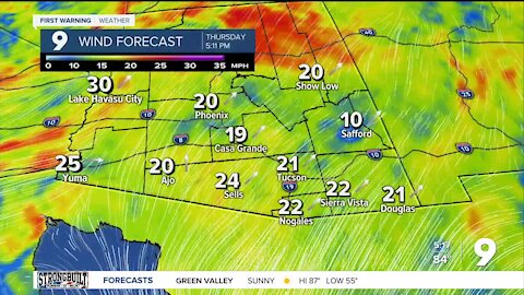 A chance of thundershowers by the end of the week