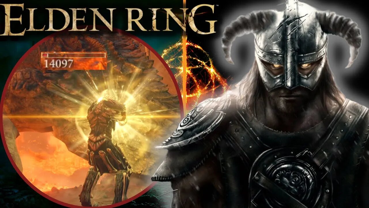 O Dovahkiin diretamente de SKYRIM invadiu Elden Ring para caçar dragões! 🐲⚔️