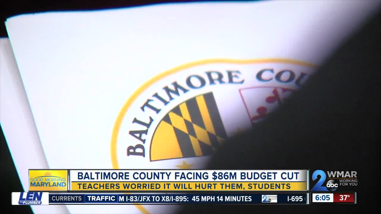 Baltimore County teachers protest school system's budget cuts