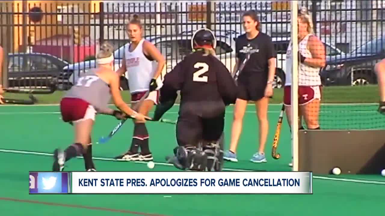 Kent State University's president issues apology for cancelling women's field hockey game