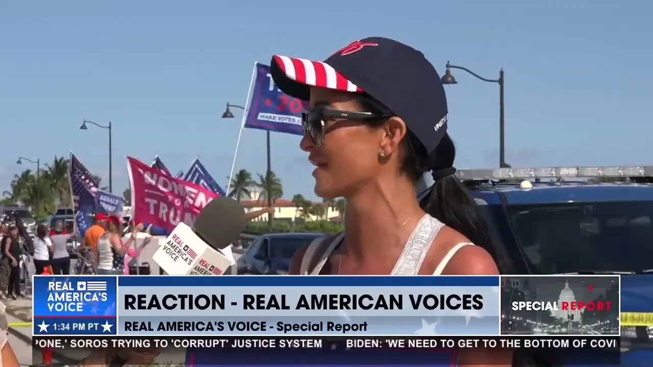 Patriots are gathered near #MarALago to support President Trump!