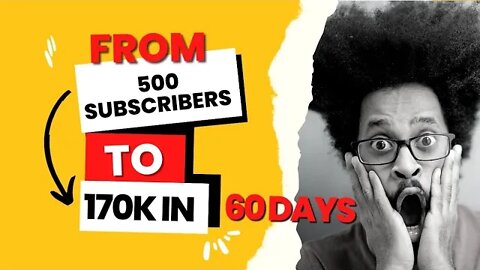 From 500 To 170K Subscribers In 60 Days - CHANNEL GROWTH JOURNEY - Part 1 #channel #growth #video