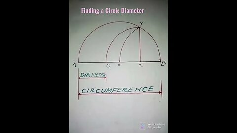 Determining a Circle Diameter by Construction