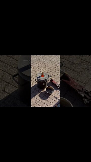 🔥And it’s gone…😃🔥#melting #devilforge #aluminum #meltingmetalathome