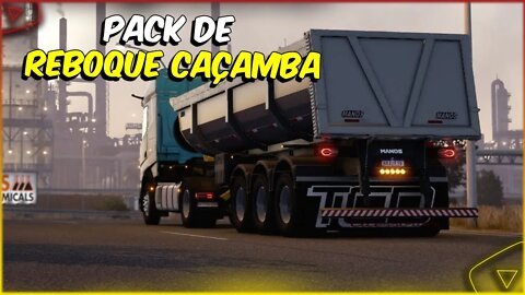 PACK REBOQUES CAÇAMBA MANOS ETS2 1.46 1.45