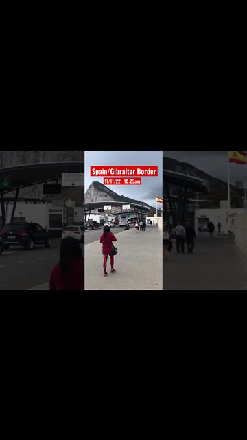 Spain Gibraltar Border as seen from Spain side before entering Gib #shorts
