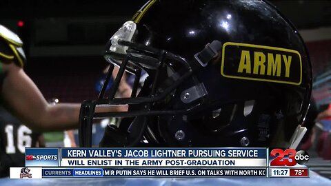 Jacob Lightner following up football career by serving his country