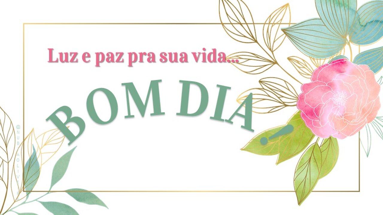 Bom dia ! Que seus planos e projetos se realizem