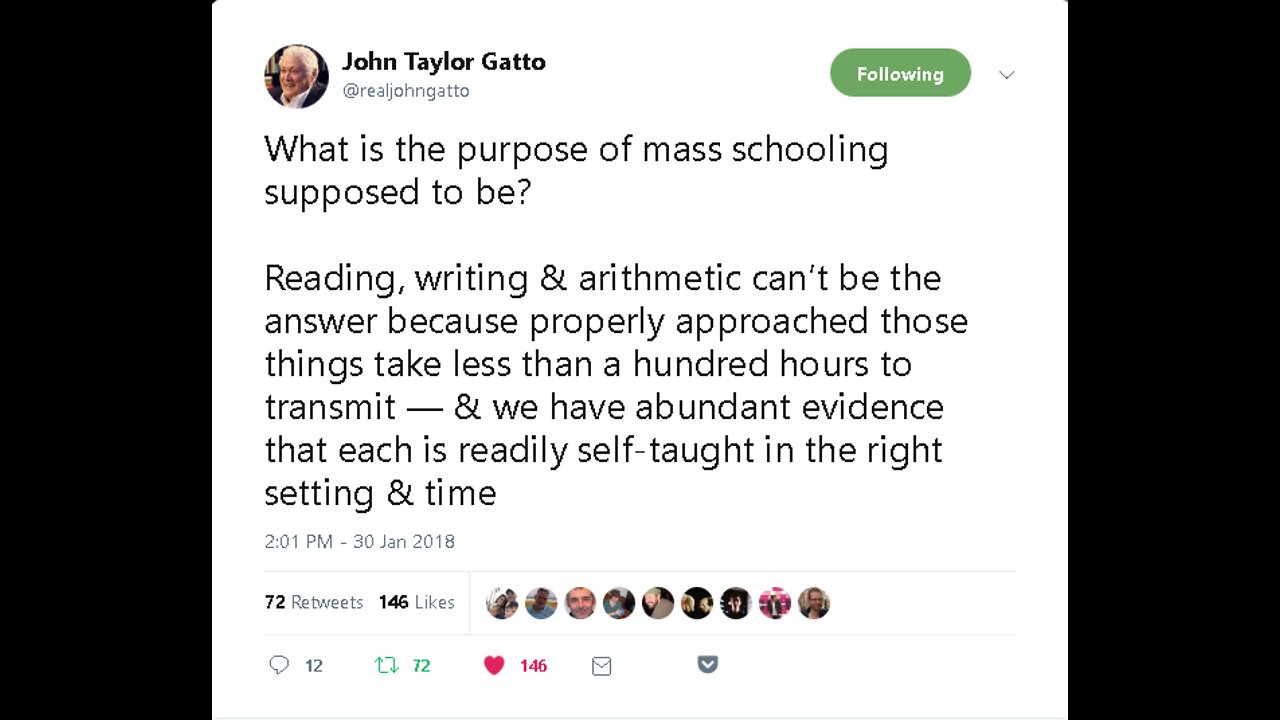 John Taylor Gatto - The Purpose of Schooling