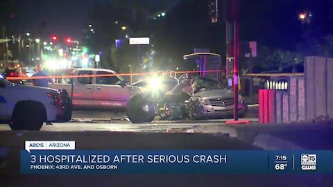 Four people hurt in crash near 43rd Avenue and Osborn Road