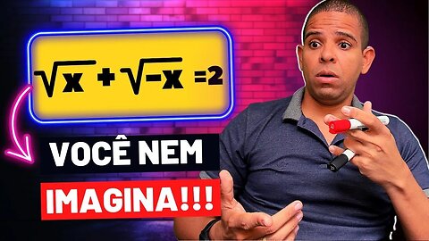 ( SERÁ UMA CILADA ?) QUAL O VALOR DE X NA EQUAÇÃO | √x+√-x=2| EQUAÇÃO COMPLEXA | @Professor Theago