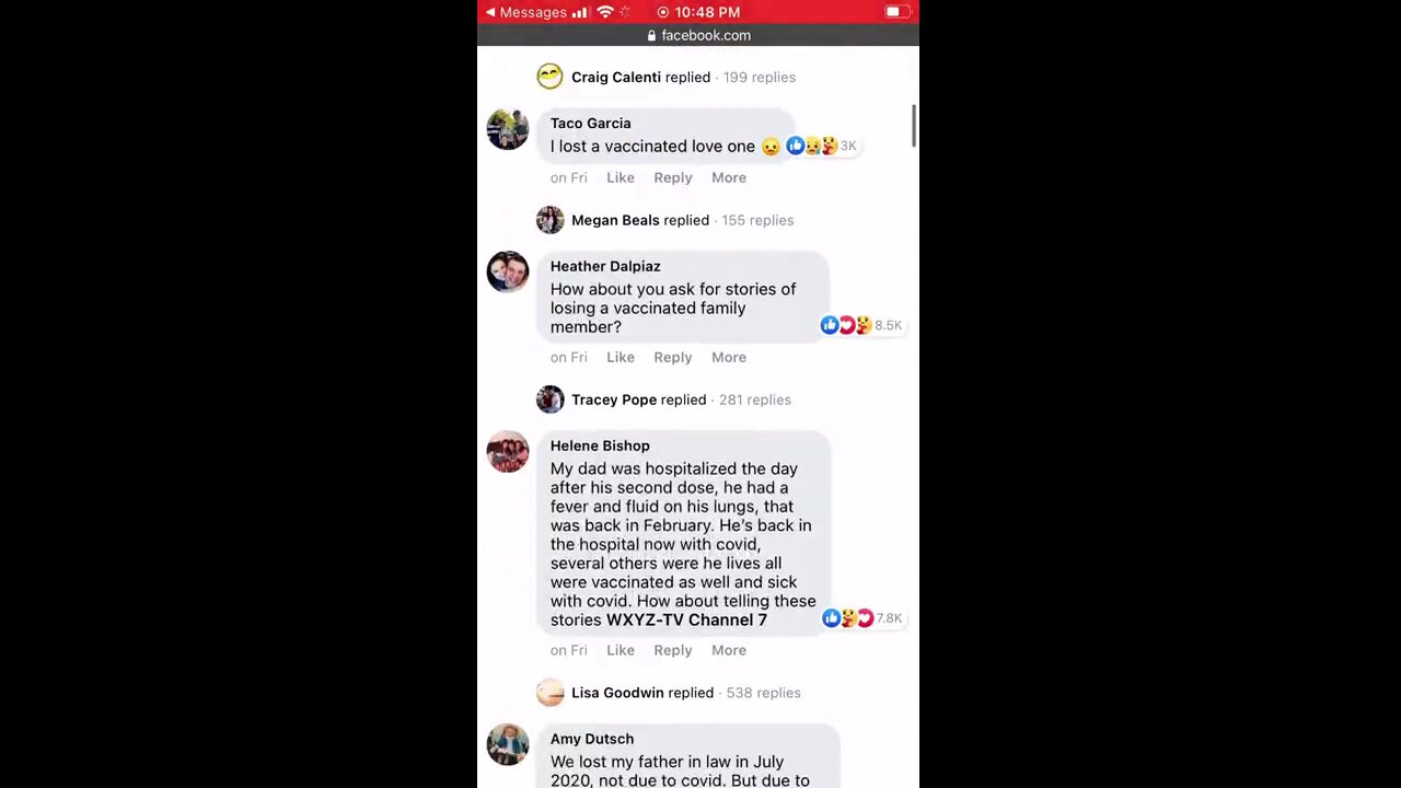 WOW!!! Facebook comments from thousands who lost friends and family to VAX! Unbelievable!!!