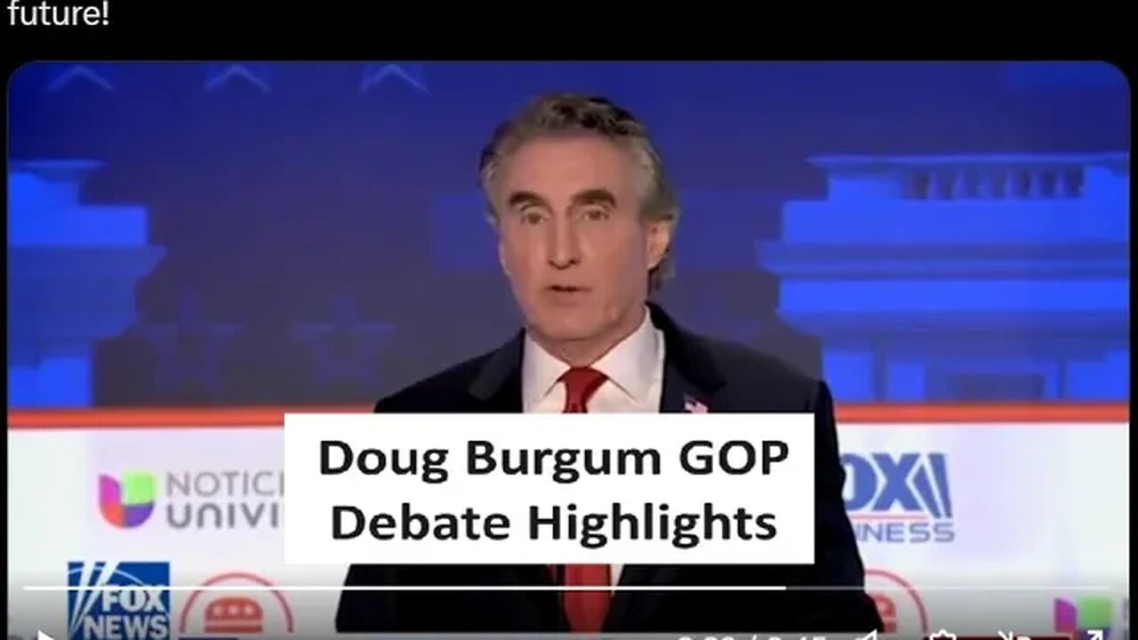 Doug Burgum GOP debate highlights Sept 27th