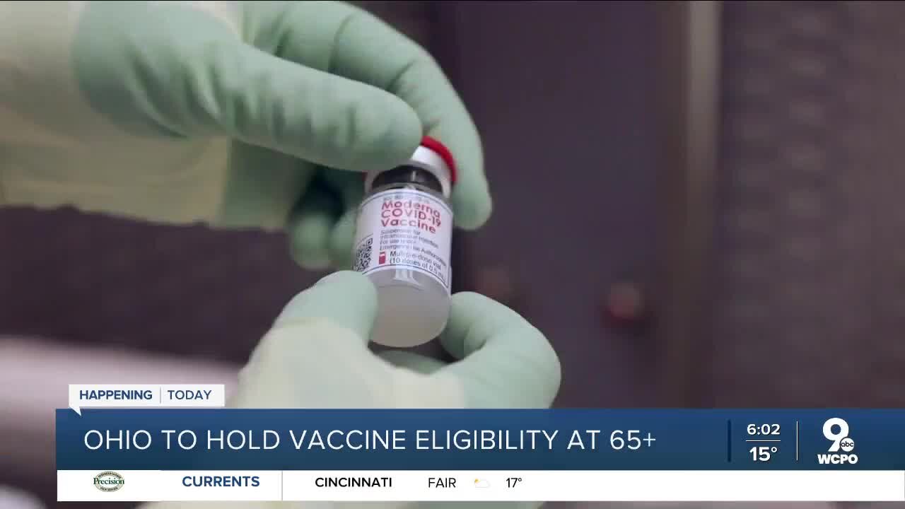 Ohio to hold vaccine eligibility at 65 years old and older