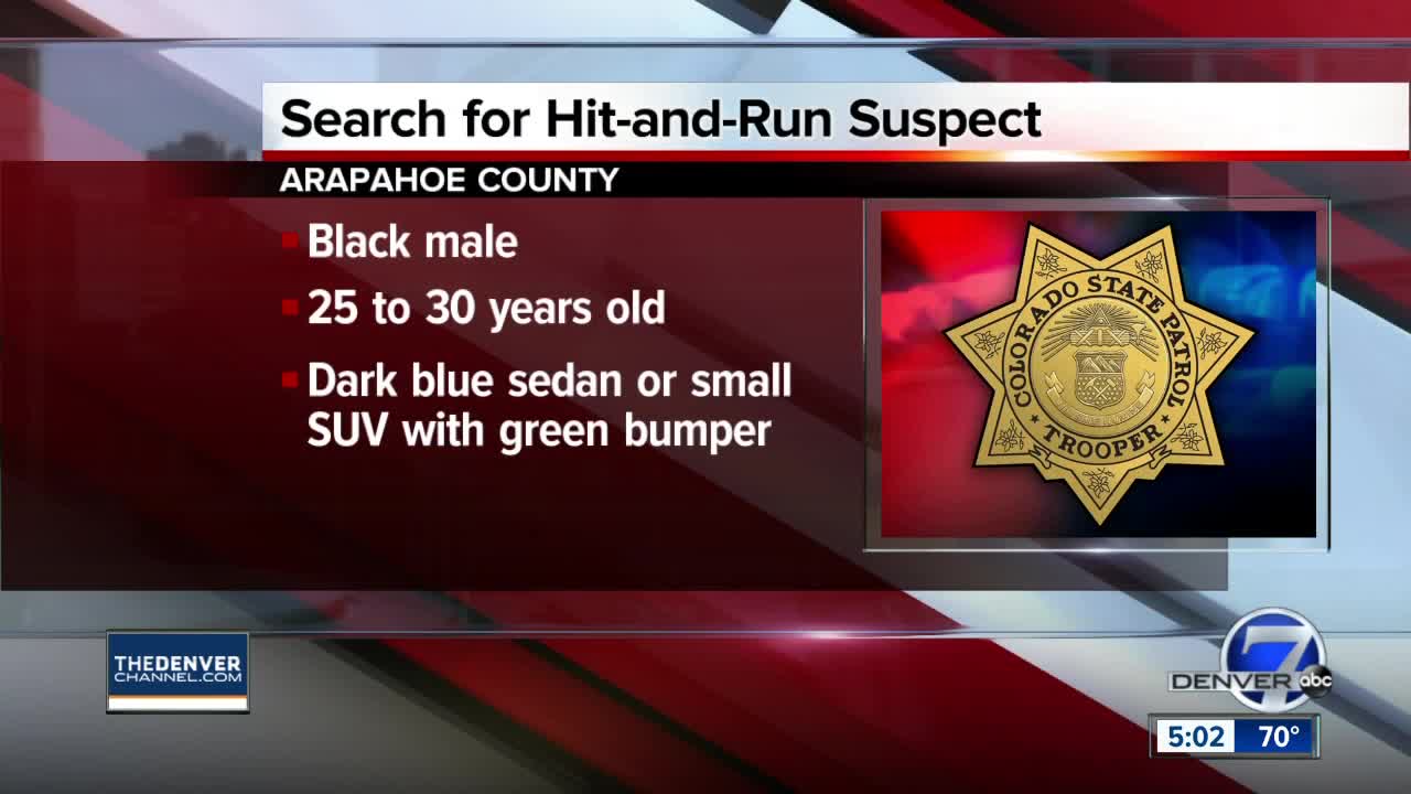 Driver still at large following Friday hit-and-run in Arapahoe County