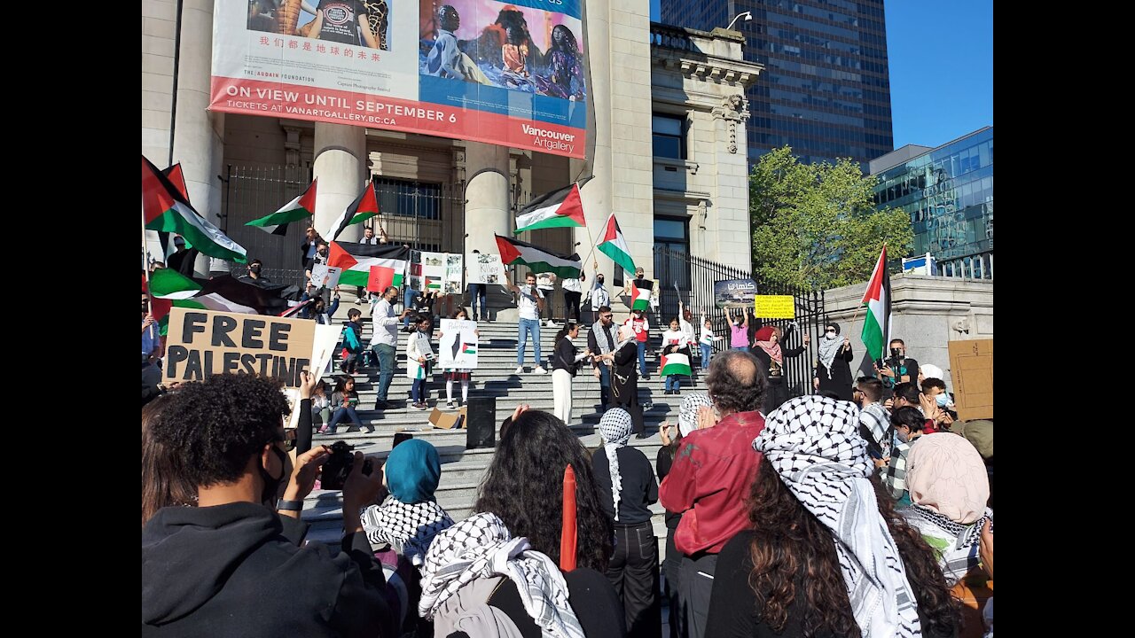 Vancouver protest “Bomb Tel Aviv”; “Long live the Intifada”