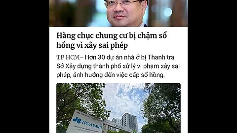 "TPHCM" - "HÀNG CHỤC CHUNG CƯ BỊ CHẬM SỔ HỒNG VÌ XÂY SAI PHÉP" #shorts