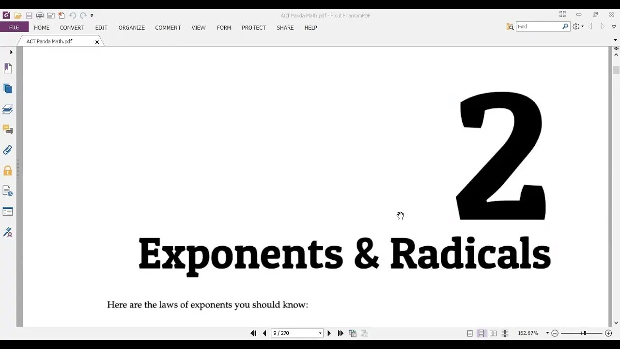 Chapter 02- Exponents & Radicals - ACT course.