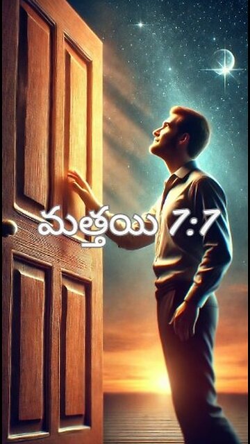 మత్తయి 7:7 - అడగండి మీకు ఇవ్వబడుతుంది; వెదకండి, మీకు దొరుకుతుంది; తట్టండి మీకు తలుపు తీయబడుతుంది.