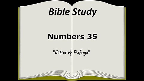 Numbers 35 Bible Study