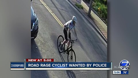 Cyclist wanted after allegedly spitting on woman, damaging her car in Wheat Ridge