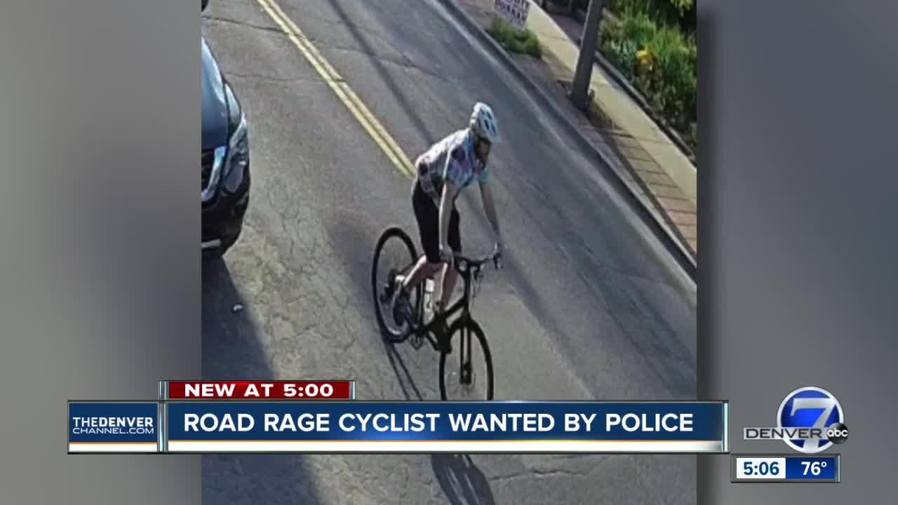 Cyclist wanted after allegedly spitting on woman, damaging her car in Wheat Ridge