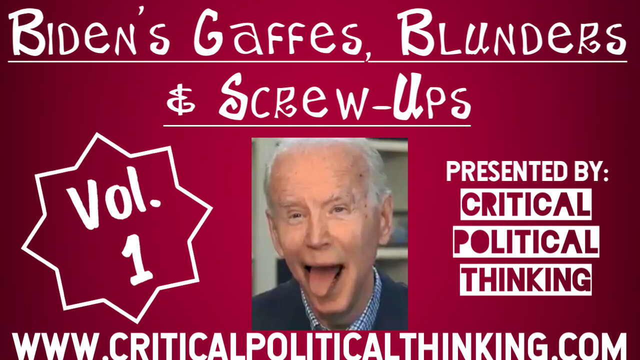 Joe Bidens Gaffes, Blunders, & Screw Ups Compilation Mixtape Vol. 1 Funny or Scary. You Judge