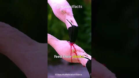 Do flamingos feed their young BLOOD?