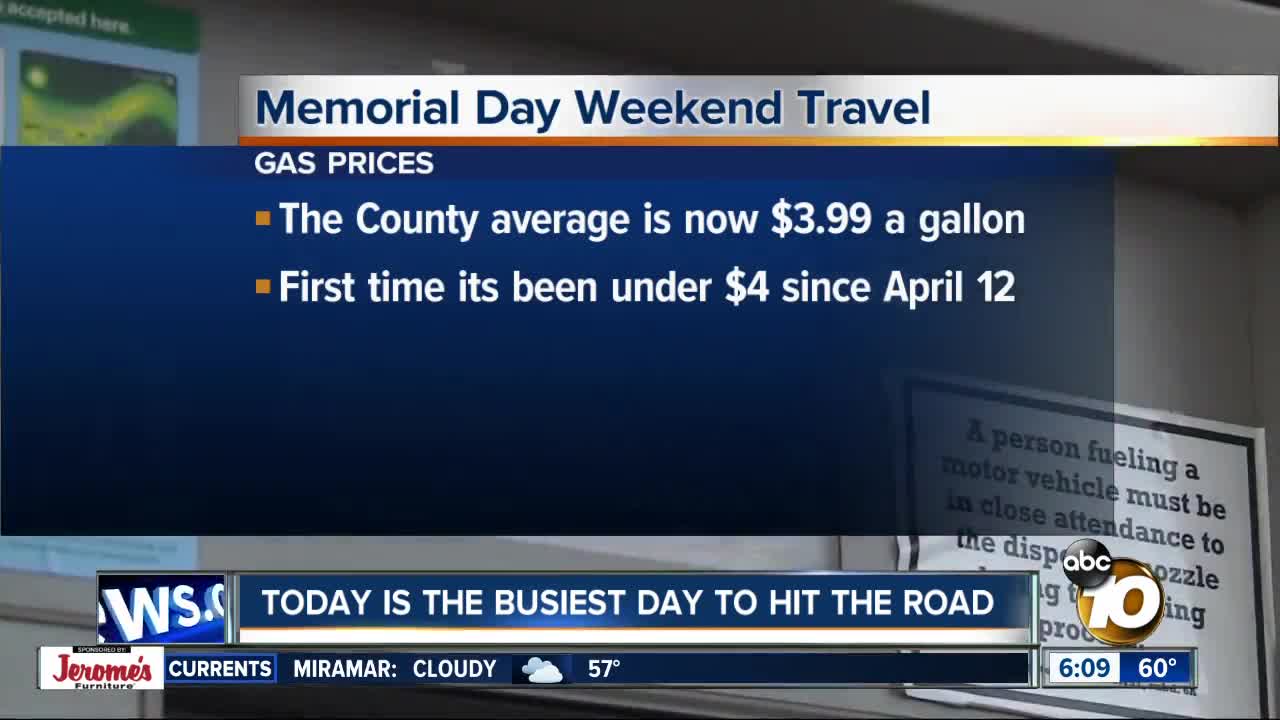 Today is the busiest day to travel for Memorial Day weekend