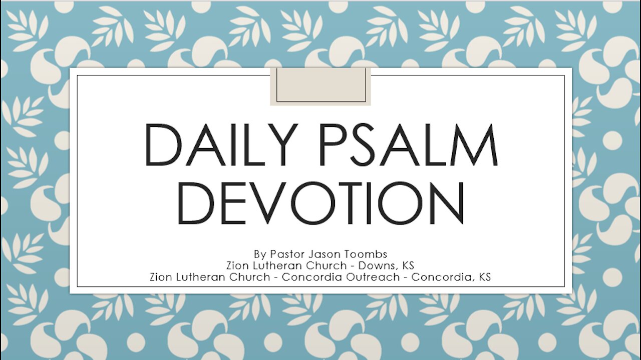 Psalm 24 Devotion