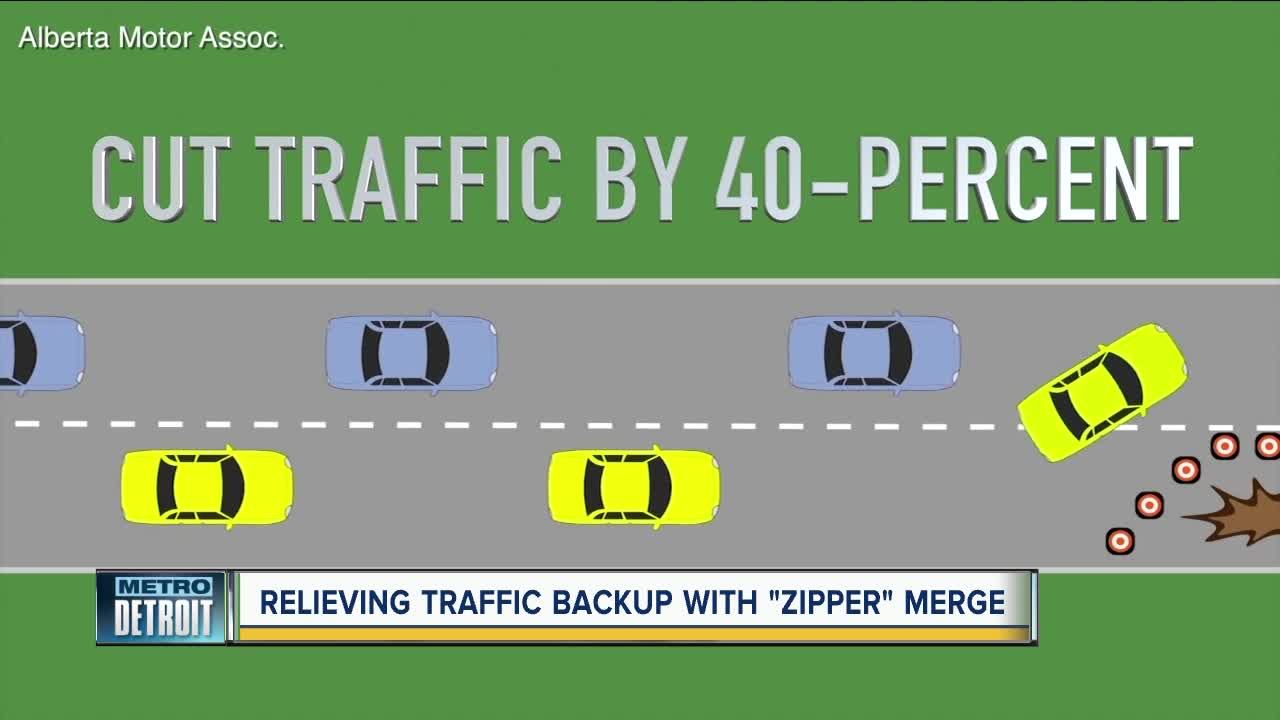 Here's how "zipper merging" could relieve traffic backups