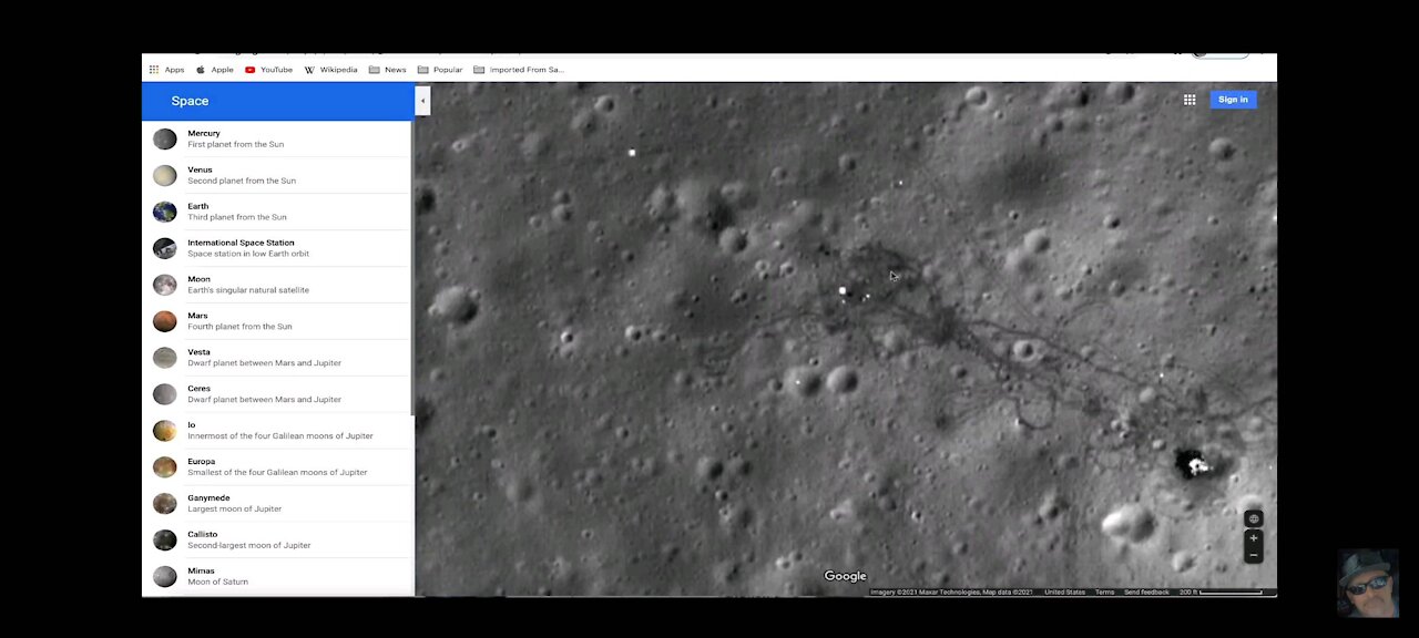 Vehicle and tracks on the moon, some kind of alien base!