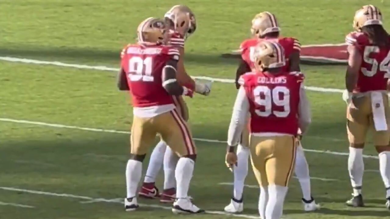 'Hey, NFL! FINE THIS!' Nick Bosa Celebrates Sack With Trump Dance After Being Fined For MAGA Hat