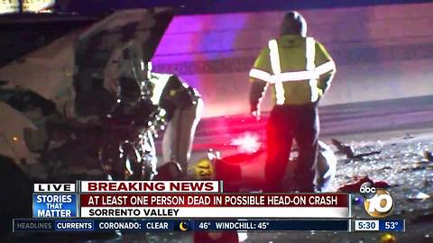 At least one person dead in Sorrento Valley crash