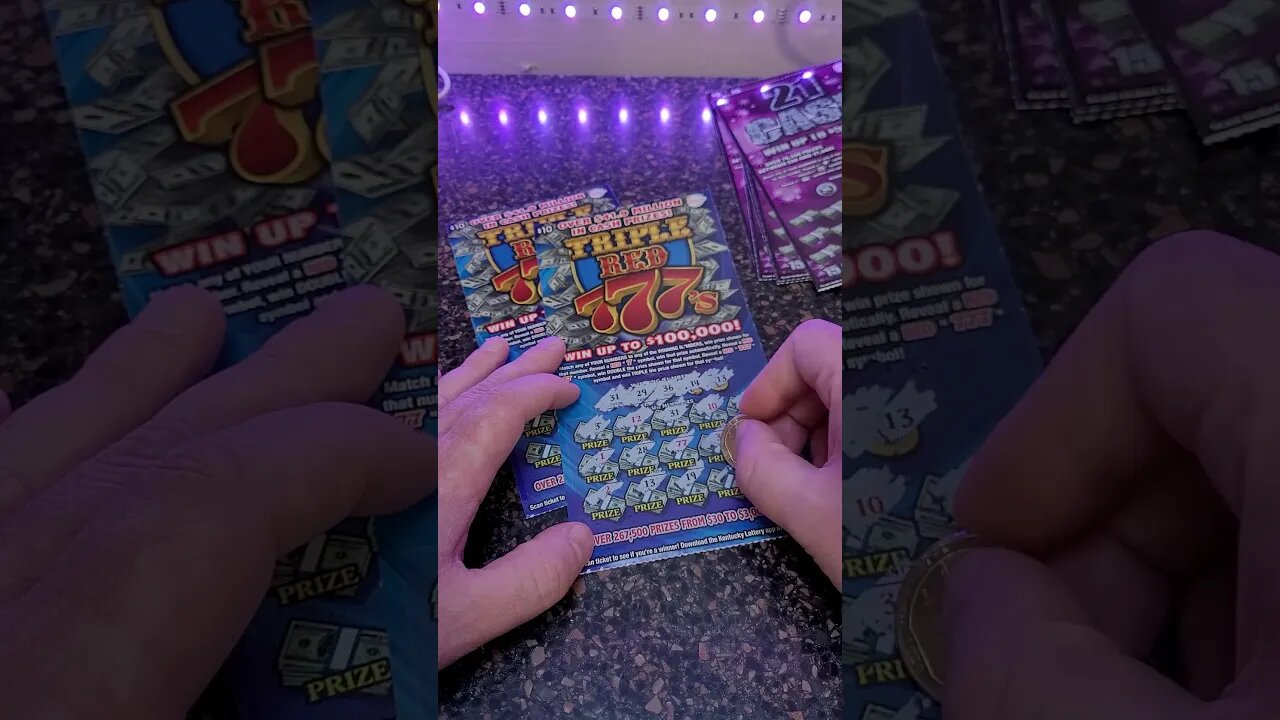 BIG WIN on $10 Lottery Ticket Scratch Off Triple 777
