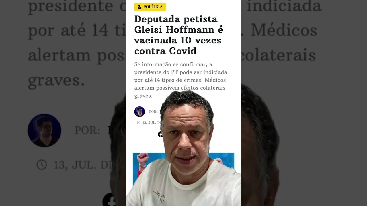 Deputada petista Gleisi Hoffmann é vacinada 10 vezes contra Covid #shortsvideo